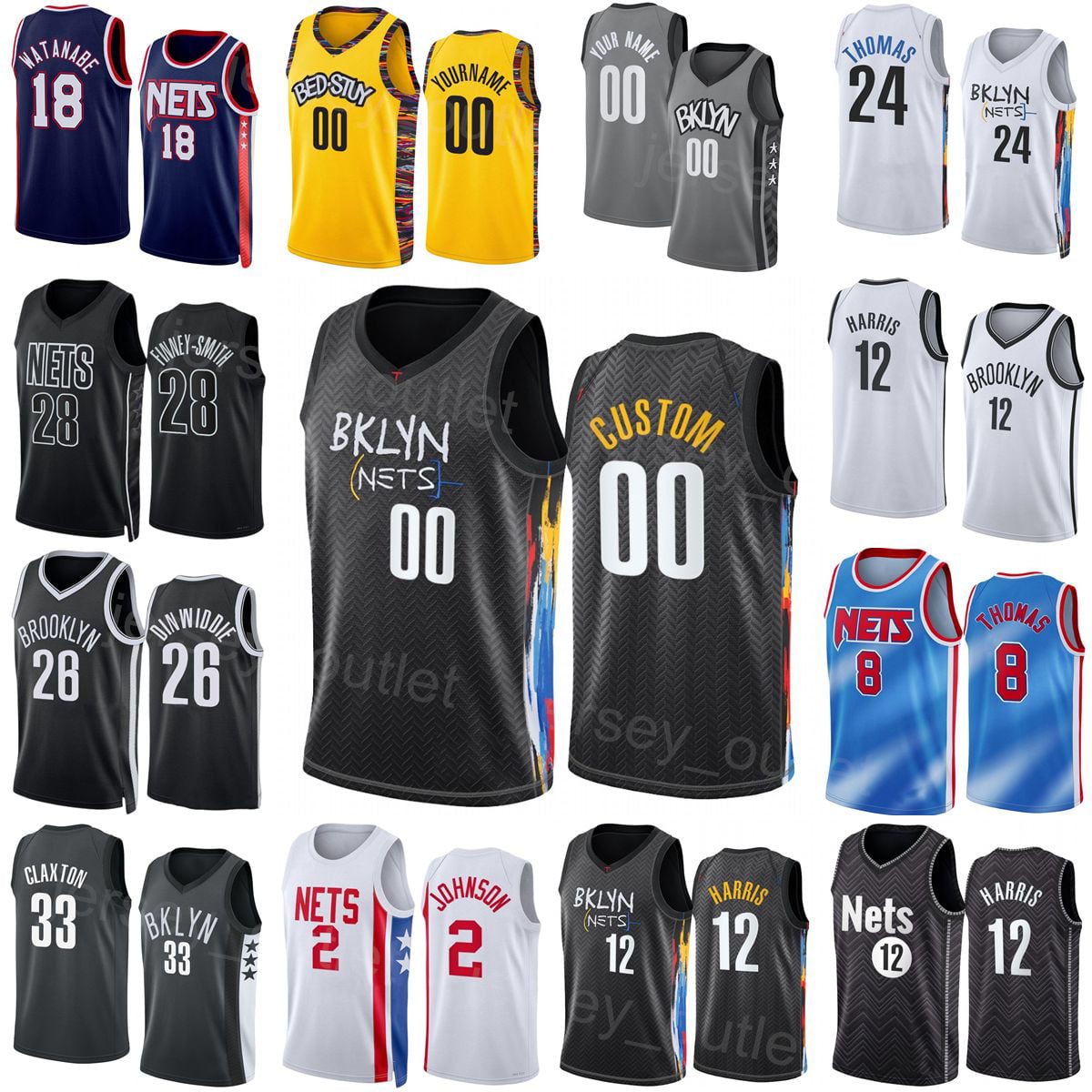 NBA-Screen Printed Men Women Basketball Dru Smith Jerseys 9 Royce