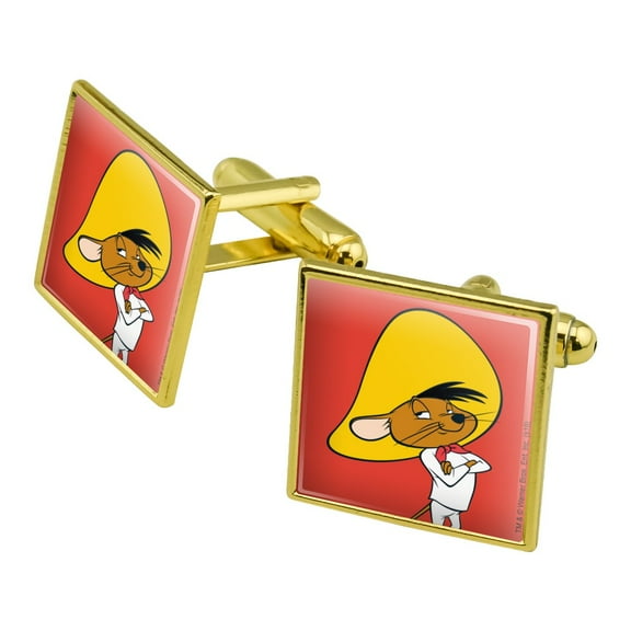Looney Tunes Speedy Gonzales Square Cufflink Set - Silver or Gold