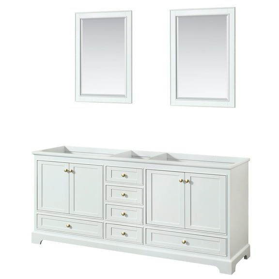 Wyndham Collection Wcs202080dcxsxxm24 Deborah 79" Double Free Standing Wood Vanity Cabinet