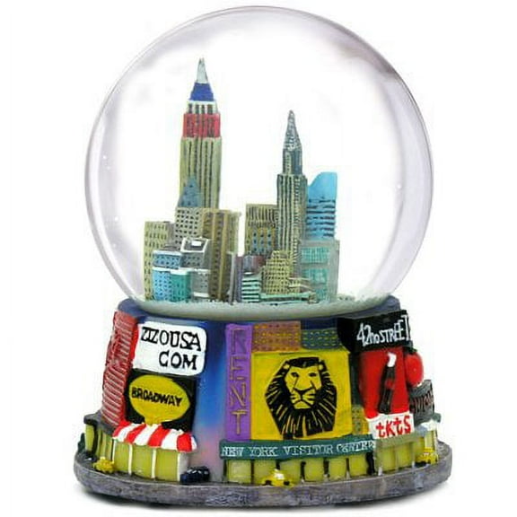 ZIZO USA New York City Broadway Snow Globe (3.5 inches Tall) Souvenir Broadway Theater Shows Snow Globes