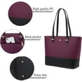thumbnail image 3 of YOUI-GIFTS Handbags for Women Large Purses Faux Leather Tote Bag School Shoulder Bag with External Pocket, 3 of 7