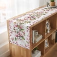 thumbnail image 6 of Table Runners 72 Inches Long Dress Scarves, Spring Floral Farmhouse Kitchen/Dining Table Runner, Coffee Tablerunners, Retro Pink Orchid Flowers Leaves Botanical 14x72 Inch, 6 of 9