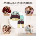 thumbnail image 7 of Vsdgher Elehpant And A Giraffe Looking At The Sea Pajamas Set Long Sleeve Sleepwear Womens Button Down Nightwear Pj Sets-Large, 7 of 7