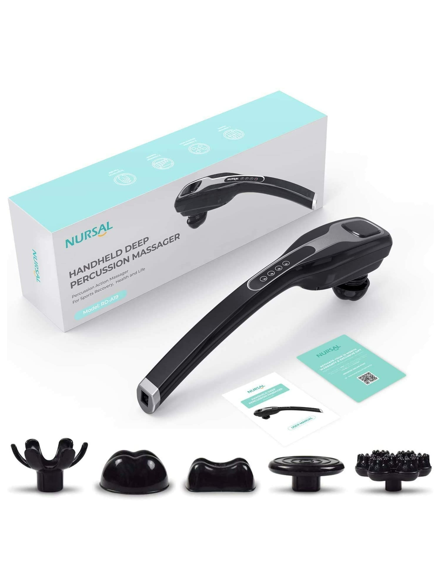 NURSAL RD-A19 Cordless Handheld Massager for Muscles