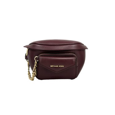 Michael Kors Leather Maise 2 in 1 Fanny Waist Pack Bag Maroon