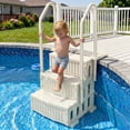 thumbnail image 2 of Ktaxon Pool Ladder Swimming pool escalator with Handrails, Heavy-Duty Safety Step for Swimming Pool Beige,3 Steps, 2 of 11