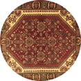 thumbnail image 1 of Ahgly Company Indoor Round Persian Brown Traditional Area Rugs, 7' Round, 1 of 4