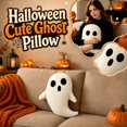thumbnail image 2 of Decorative Throw Pillow 12 Inch Ghost Shape Sherpa Fabric for Halloween Indoor Decor Spooky Holiday Gifting, 2 of 6