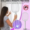 thumbnail image 2 of GJX 2 in 1 Electric Bug Zapper,Mosquito Trap Lamp & Racket,3000V Bug Zapper Racket,Usb Rechargeable Electric Fly Swatter Powerful Grid 3-Layer Safety Mesh Indoor and Outdoor,20.5*7.9 Inch, 2 of 7