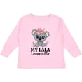 thumbnail image 3 of Inktastic My Lala Loves Me Granddaughter Koala Girls Long Sleeve Toddler T-Shirt, 3 of 5