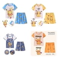 thumbnail image 2 of Pikachu-Conjunto de pijamas de dibujos animados para niños y niñas, ropa de dormir de manga corta, de verano qym unisex, 2 of 2