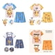 thumbnail image 2 of Pikachu-Conjunto de pijamas de dibujos animados para niños y niñas, ropa de dormir de manga corta, de verano qym unisex, 2 of 2
