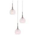 thumbnail image 2 of Woodbridge Lighting Elise 3-Light Clear Glass Cluster Pendant in Satin Nickel, 2 of 4