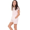 thumbnail image 3 of Pink Angel Girls’ 3-Pack Eyelet Trim Pull-On Shorts with Pockets – Cotton Blend, Assorted Colors, Machine Washable, Summer Casual Bottoms, 3 of 9
