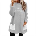 thumbnail image 2 of TMOYZQ Yes,I'm Still Freezing Funny Shirts for Women Winter Thermal Sherpa Fleece Pullover Warm Cozy Long Sleeve Tops Letter Print Pullover Sweatshirt, 2 of 6