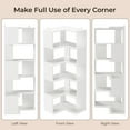 thumbnail image 6 of UBesGoo 6 Tiers Corner Shelf Bookshelf Bookcase Shelving Units Free Standing Shelving Unit White, 6 of 16