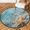 Multicolour 4, variant on CURLYOOT Round Rug 3ft Beachy Seashell Area Rug, Washable Circle Mat Non Slip Floor Carpet Mat, Vintage Soft Indoor Rugs for Entryway Living Room Dining Room Bedroom
