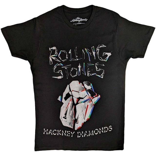 The Rolling Stones - Camiseta Hackney Diamonds Descolorido para Adultos Unisex (Negro)