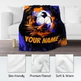thumbnail image 5 of Custom Football Blanket, Cozy Soft Throw Blankets for Kids, Cool Black Flannel Throw Gifts for Couch Sofa, 40x50 Inches, 5 of 5