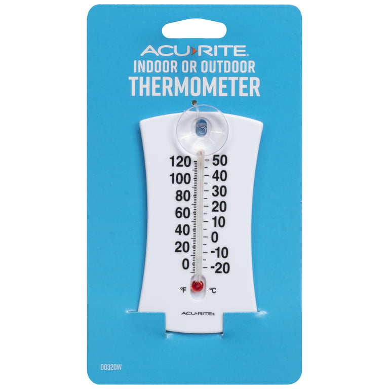 AcuRite 13.5 in. Indoor/Outdoor White Analog Thermometer