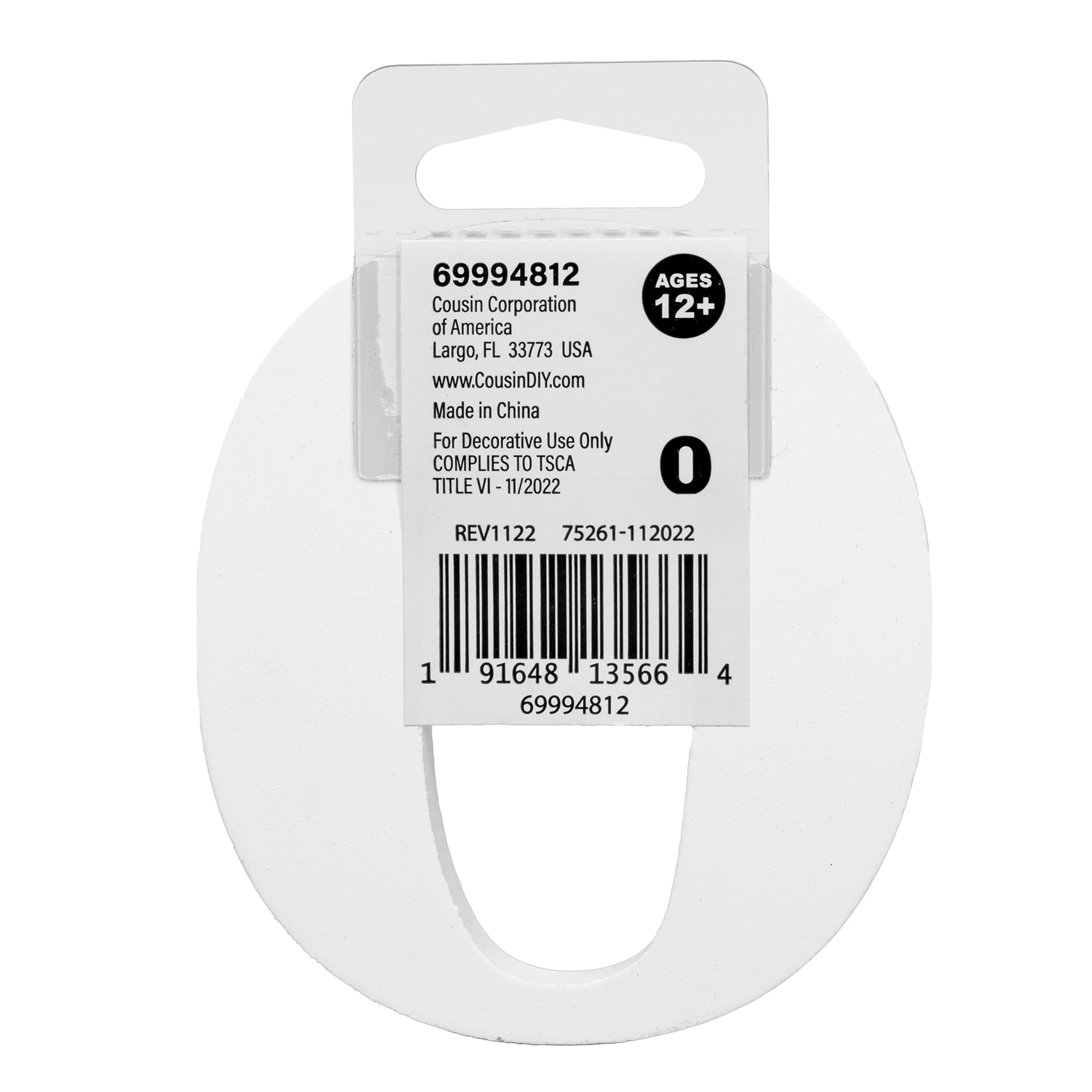 (3 pack) Cousin DIY 3" White Wood Letter O