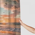 thumbnail image 3 of Orinice Cinbloo Beach Shower Curtain Pink Blue Summer Ocean Shore Sunset Hawaii Tropical Bathroom Curtain Seaside Bird Nautical Shower Curtain Fabric Ocean View Bathroom Decoration 69x72, 3 of 7