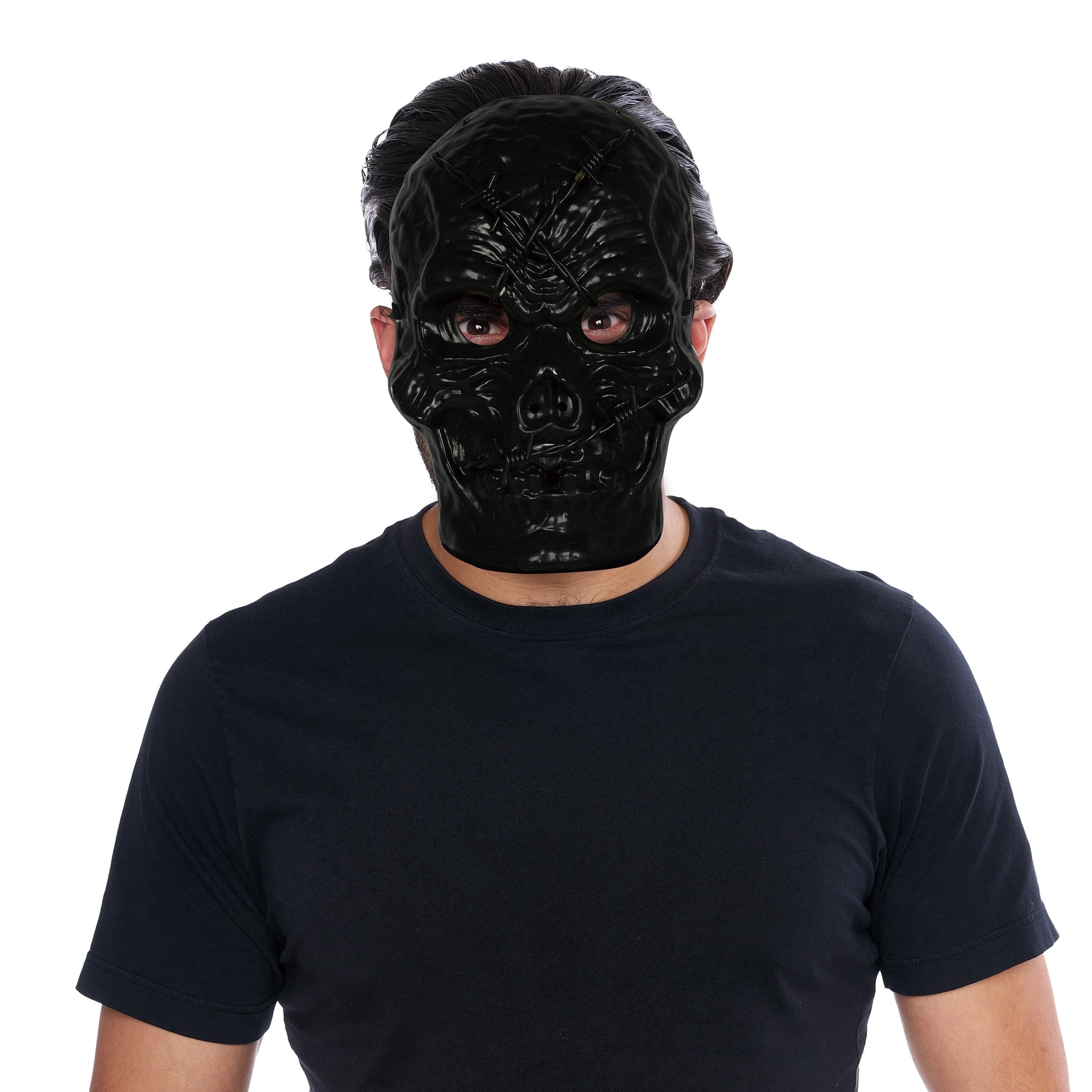 Skull Mask Costume Accessory for Adults, Black, Halloween by Way To Celebrate