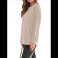 thumbnail image 3 of Camisas de Larga para Mujer, Blusas de Encaje, Ropa Informal de Negocios, Moda de Otoño, Blusas Tejidas Y2k Albaricoque S, 3 of 8