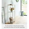 thumbnail image 5 of Yamazaki Home Two-Tier Display and Storage Shelf, White, Steel + Wood, 5 of 7
