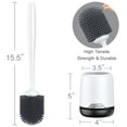 thumbnail image 5 of SAIDESI Silicone Toilets Brush and Holder Toilet Bowl Brushes and Caddy, Black, 2Pack, 5 of 8