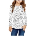 thumbnail image 6 of TFEOQRY Tween Girls Long Sleeve Interest Graffiti Prints Shirts Cute Crewnecks Tops Casual Blouses Clothes, 6 of 9