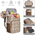 thumbnail image 5 of Travel Cooler Bag - Beige Baseball Gear Pattern Camping Beer Cooler Backpack with Bottle Opener- Waterproof Insulated Picnic Backpacks - Cooler Bag for Beach, 5 of 6