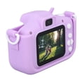 thumbnail image 3 of Cámara para niños, bonita cámara digital con doble lente, enfoque automático, fotografía, grabación de vídeo, juegos, música, juguete morado, 3 of 14