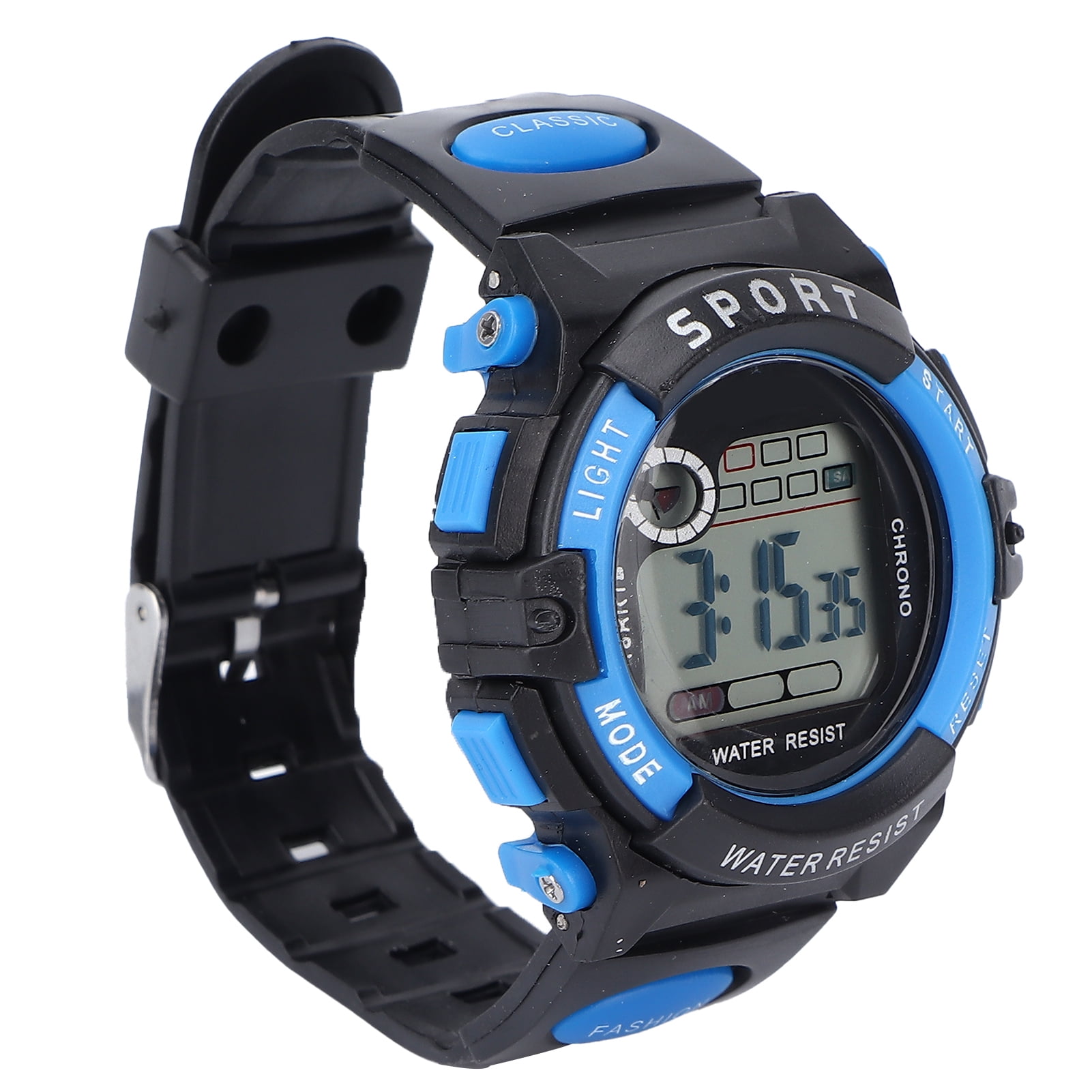 Estink Sports Digital Watches Waterproof Design Kids Watches 12 24h Two Time Modes For Outdoor For Sports For Children Blue