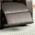 thumbnail image 5 of Modern Terry Collection, Upholstered Faux Leather with Electric Power Recliner Chair, Espresso, 5 of 7