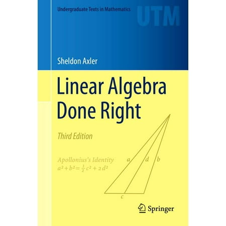 UPC: 9783319110790 | Undergraduate Texts in Mathematics: Linear Algebra Done Right (Hardcover)