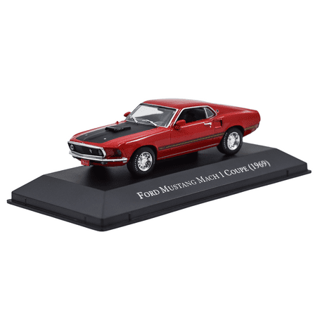 Classic 1:43 American Ford Mustang Mach 1 Coupe 1969 Diecast Car - Collectible Legendary Vintage Model with Display Case & Precisely Crafted for True Collectors