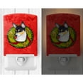 thumbnail image 2 of Caroline's Treasures SS4205CNL Fox Terrier Cristmas Wreath Ceramic Night Light, 6x4x3", multicolor, 2 of 2