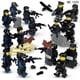 thumbnail image 1 of Black SWAT weapon shield dog M8003 minifigure military doll model small particle assembled building block toy, 1 of 5