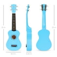 thumbnail image 7 of Best Choice Products 21in Acoustic Basswood Ukulele Starter Kit w/ Gig Bag, Strap, Tuner, Extra Strings - Blue, 7 of 7