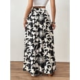 thumbnail image 4 of Bsubseach Fashion Women Wide Leg Pants Floral Flowy Palazzo Pants Summer Casual Cruise Trousers, 4 of 10