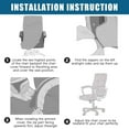 thumbnail image 6 of Office Chair Covers, Stretch Computer   Modern Simplism Style High Back Chair Slipcover (Beige), 6 of 6