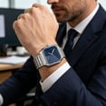 thumbnail image 1 of Reloj de pulsera de cuarzo unisex con correa de acero inoxidable, resistente al agua hasta 30 m, elegante reloj de vestir casual, caja de 36 mm, adecuado para hombres y mujeres, 1 of 9