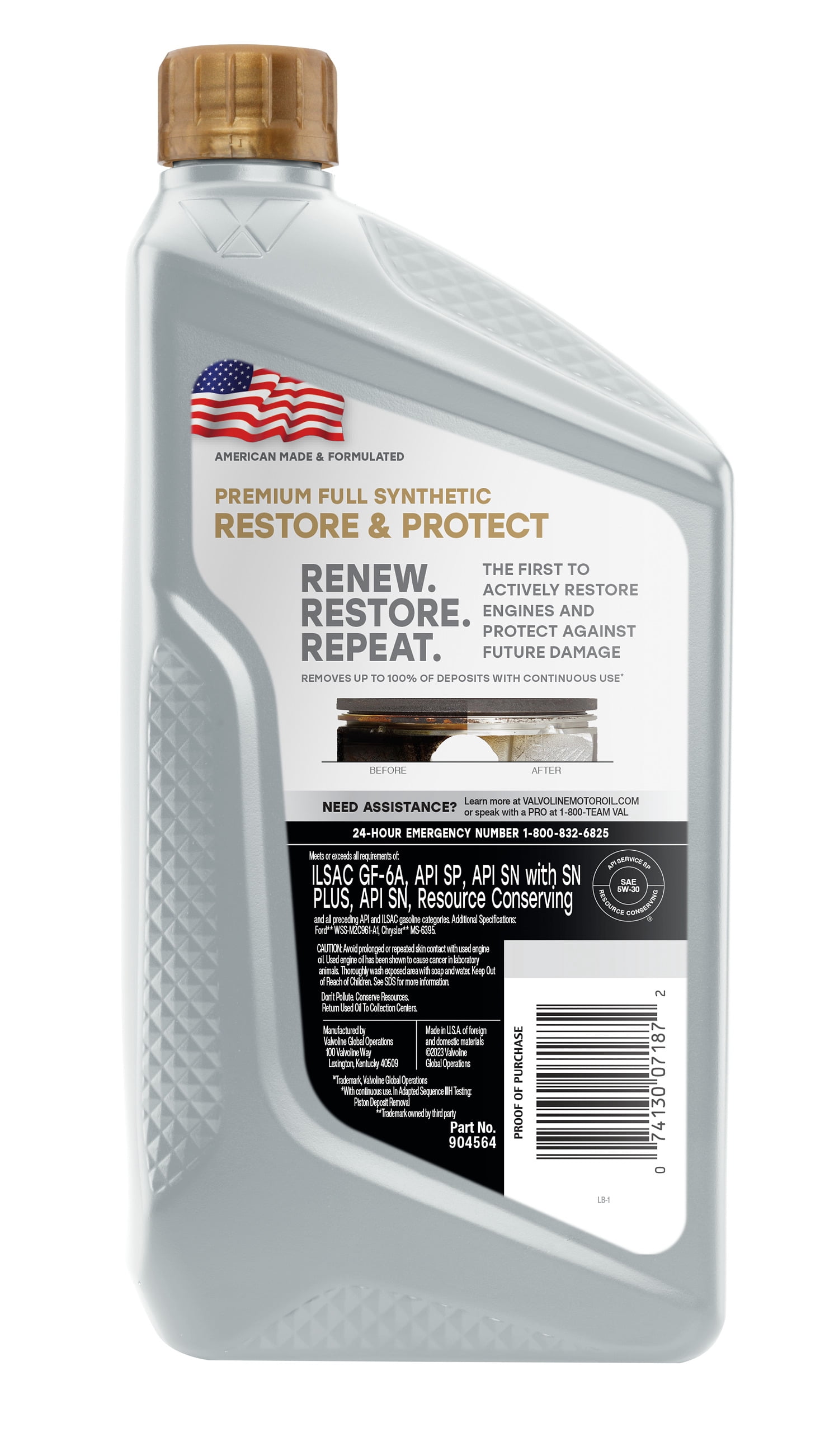 Valvoline Restore Protect Full Synthetic Motor Oil SAE 5W-30