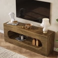 thumbnail image 5 of Finmind 63" TV Stand for TVs up to 70 Inches, Rustic Natural TV Console for Living Room, 5 of 8