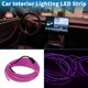 thumbnail image 3 of Cuerda de luz LED EL de 3 metros Unique Bargains, tira de luz de neón flexible para iluminación interior de coches, decoración de coches USB (5V) púrpura, 3 of 7