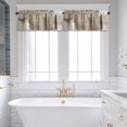 thumbnail image 4 of Beige Grey Kitchen Curtains Abstract Art Valances for Windows Blackout Window Treatment Valances Rod Pocket Curtain Valance for Bathroom Bedroom Living Room Cafe,52 X 18 Inch,2 Panel, 4 of 6