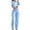 Blue, variant on Womens Tracksuit Sets Sexy Cropped Zip Up Jacket Matching Wide Leg Cargo Pants Jogging Sweatsuits 2 Piece Outfits