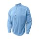 thumbnail image 4 of Ceisia Men's Slim Fit Long Sleeve Stand-Up Collar Slub Linen Shirt with Geometric Embroidery Sky Blue L Gifts, 4 of 7