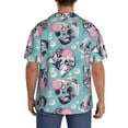 thumbnail image 5 of Vsdgher Bubble Cat Cute Print Men's Wrinkle Free Untucked Cuban Shirt Business Casual Button Down Shirts Short Sleeve Shirt, 5 of 7